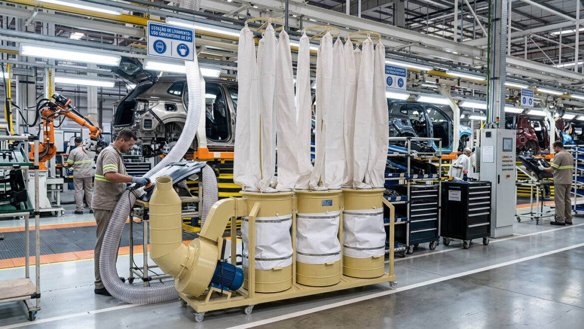 Coletores de Pó para Montadoras: ar limpo e conformidade ambiental na indústria automotiva